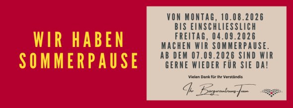Schließtage - Öffnungszeiten (Banner (Querformat)) - 1